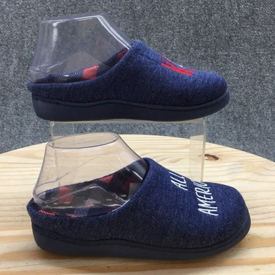 Chinelos All American Youth 2-3 Mule azul biqueira redonda sem salto W704571 NOVO - Imagem 1 de 4