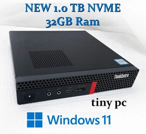 Lenovo ThinkCentre M920x Tiny i5-8500 32GB Ram NEW 1TB NVME WIN 11 PRO Desktop - Picture 1 of 7