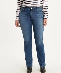 Levis 414 Jeans Damen 18W Blau Classic Straight High Rise Denim - Bild 1 von 8