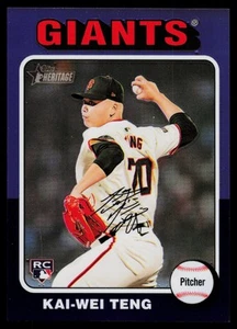 Kai-Wei Teng 2024 Topps Heritage High Series Hot Box Chrome RC Giants - Picture 1 of 1