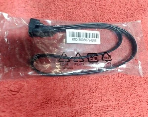 K1D-3008079-E06 SATA CABLE NEW WITH LOCKING CONNECTORS BLACK FREE SHIPPING - Picture 1 of 3