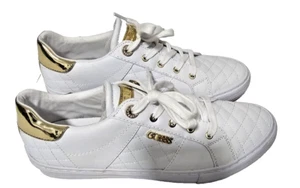 Guess Loven Womens White Lace Up Low Top Sneaker Shoes Size 11 M - Picture 1 of 11