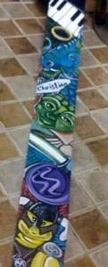 TATTOO Correa de guitarra de cuero star wars yoda lego ajustable hecho a mano cualquier diseño - Imagen 1 de 1