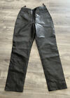 Pantalon d'équitation femme vintage en cuir doublé noir taille 6 Reg N1087