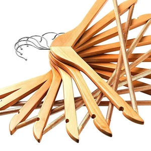 @ Wooden Hanger With Swivel Hook Beige Color For Shirt & Jacket Dress Pack Of 11 - Picture 1 of 6