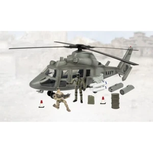 Justice Red 1:18 Gunship Helicopter Accessories Military Model Airplane Doll - Picture 1 of 23