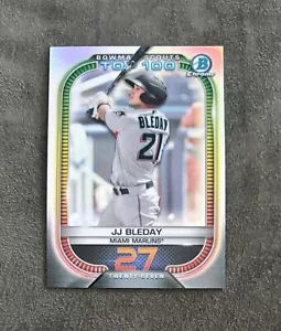 2021 Bowman Chrome JJ Bleday SCOUTS TOP 100 #27 #BTP-27 Marlins - Picture 1 of 2