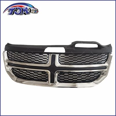 Bumper Black Radiator Grille w/ Chrome Trim Frame For 2011-2020 Dodge Journey - Image 1 of 4