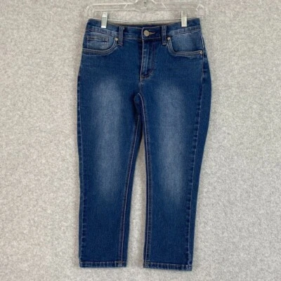 Jeans Venus Crop Feminino 2 Azul Skinny Fame Cintura Baixa Elástico Lavagem Média Denim - Imagem 1 de 4