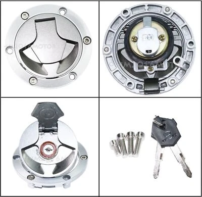 Cubierta de tapa del tanque de combustible de gasolina para motocicleta con llaves para Kawasaki Ninja 250R Ninja 300 Foto 1 de 4