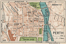 PERTH. Vintage town city map plan. Scotland 1932 old vintage chart
