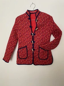 vintage cotton quilted jacket. gunne sax, doen style. size xl - Picture 1 of 6