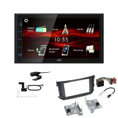 JVC KW-M180DBT 2DIN DAB+ Autoradio für Smart ForTwo 2010-2015 schwarz - Bild 1 von 4
