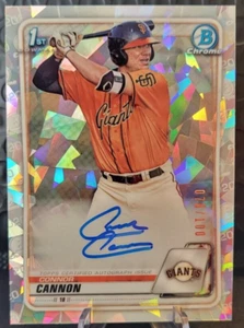2020 Bowman Chrome Prospects Atomic Refractor /100 Connor Cannon #CPA-CC Auto - Picture 1 of 6