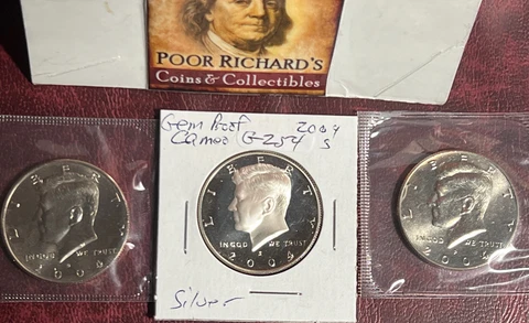 2004 P, D, & S Proof Silver Kennedy Set. From Sets As Shown. Free Shipping. G254 Cover