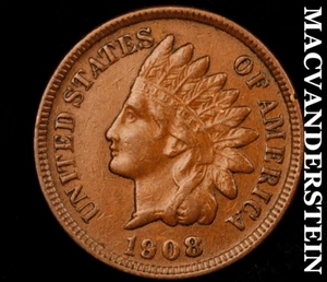 1908 Indian Head Cent - seltenes extra feines besseres Datum ohne Reserve #C2517 - Bild 1 von 2