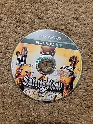 Saints Row 2 Platinum Hits X-box 360 Disc Only Cleaned, Tested, Working - Image 1 of 2
