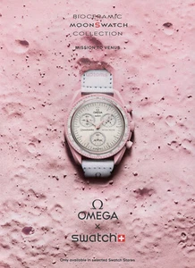 OMEGA WATCH MAGAZINE promo ad #115 ORIGINAL 2024 pink  MISSION TO VENUS - Picture 1 of 2