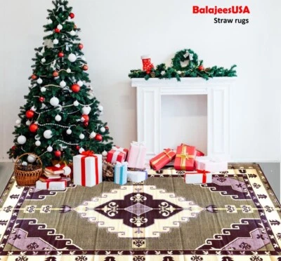 Alfombra de exterior 6x9 reversible patio plástico alfombra de paja RV camping picnic usada4 fotos Foto 1 de 4