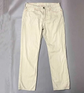Levi's 514 Denim Jeans 36 x 34 Straight Leg Tan Chinos Khaki Normcore Mens - Picture 1 of 3