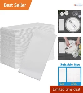 Soft and Absorbent White Disposable Napkins - Perfect for Weddings & Parties - Picture 1 of 8