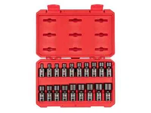 Tekton SID97302 19 Pc 3/8" Drv 6-Pt Universal Joint Impact Socket Set 6-24 MM - Picture 1 of 4