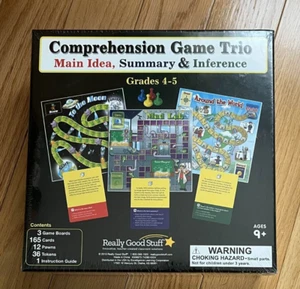 Really Good Stuff Grades 4-5 Comprehension Game Trio Main Idea Inference Summary - Picture 1 of 5