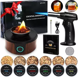 ELECTRIC WHISKEY SMOKER KIT with Wood Chips Cocktail Smoker (No Butane) - Picture 1 of 8