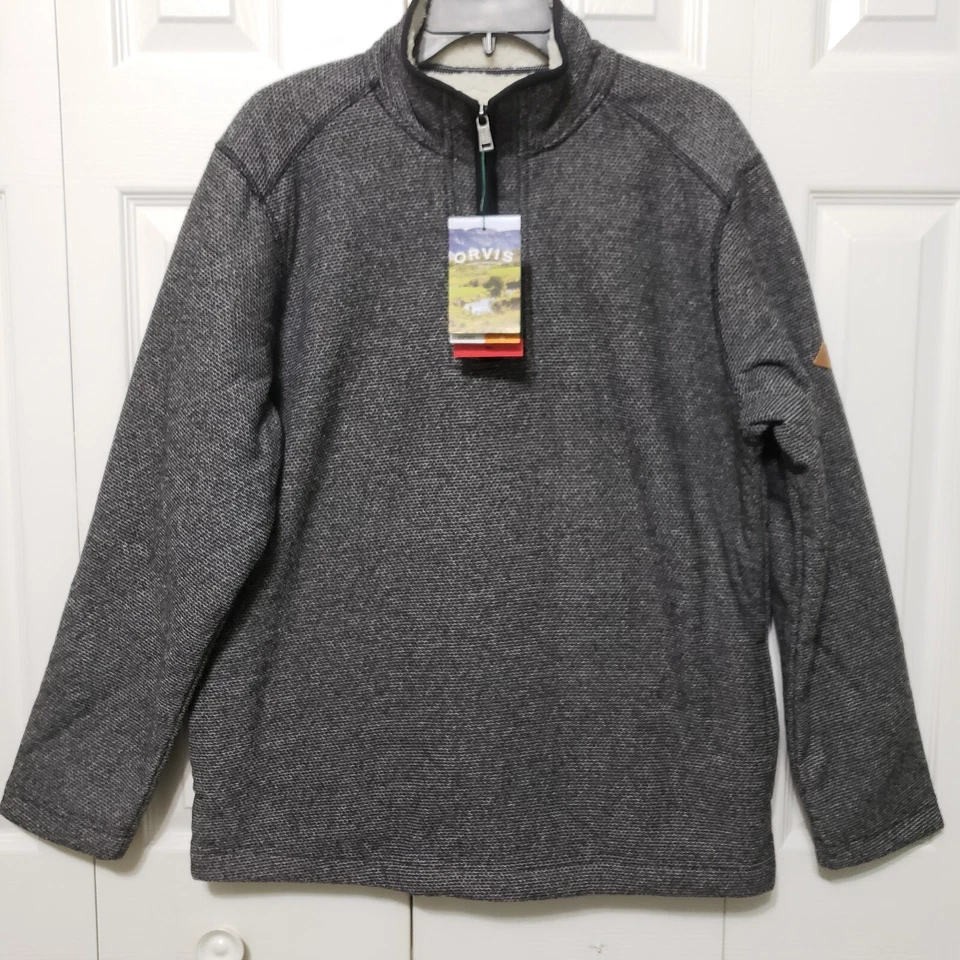 ORVIS MEN'S HALF ZIP THICK SWEAT SHIRT SIZE XXL