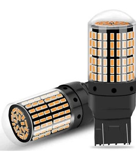 2 x 7440 W21 WY21 T20 LED Leuchtmittel 144 3014SMD AMBER ROT WEISS Bremse Rückfahrsignal - Bild 1 von 6