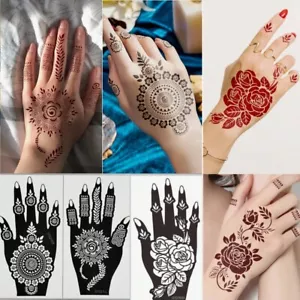 New Henna Stencil Mehndi Templates Easy To Use Design Indian Style Body Art Eid - Picture 1 of 23
