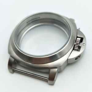 44mm Stainless Steel Hand-Winding Polished Watch Case for ETA 6497/6498 Movement