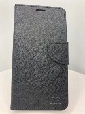 Estuche tipo billetera tejido negro para LG Stylo 3 y Stylo 3 Plus 3+ Foto 1 de 4