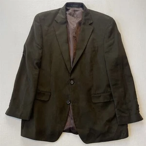 Laure Ralph Lauren 42R Brown Sueded Mens Blazer Suit Jacket Sport Coat - Picture 1 of 12