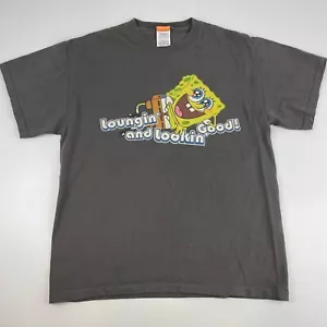 T-shirt SpongeBob SquarePants grigio vintage 2006 adulto taglia M - Foto 1 di 5