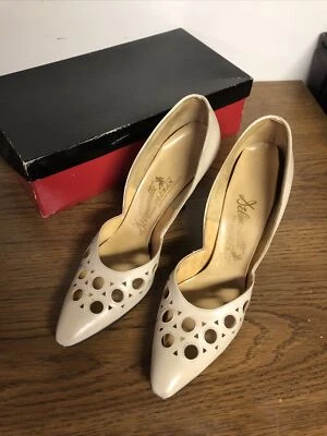 Tacones altos vintage Delmanette estilo por Herman Delman con caja 7 1/2 AA Foto 1 de 4