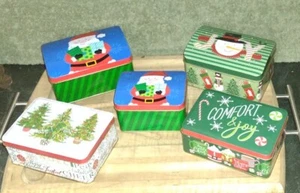 Christmas Gift Tins - Lot of Five - Picture 1 of 11