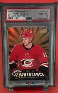 2018 Upper Deck Warren Foegele Gold Fluorescent #/150 Rookie PSA 10 {pop 1} RC - Picture 1 of 4
