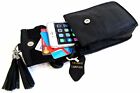 Heavy Duty Leather Cross Body Bag for Smart Phone + All Essential Tassel 5 Color