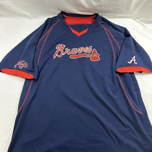 Maglia squadra Majestic MLB Atlanta Braves ricamata uomo taglia 2XL - Foto 1 di 8
