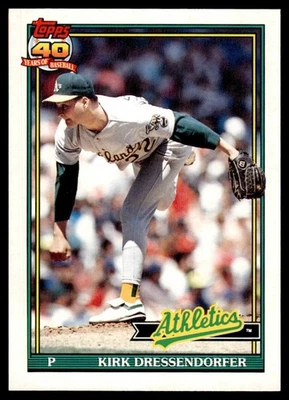 1991 Topps Traded Tiffany Kirk Dressendorfer Rookie Oakland Athletics #35T - Image 1 of 2