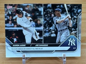 Aaron Judge and Joe DiMaggio Topps NOW SP Parallel Auto #695SP - Picture 1 of 4