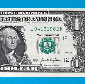April 13, 1962 (L 04131962 K) BIRTHDAY ANNIVERSARY $1 One Dollar Bill *UNC* - Picture 1 of 4