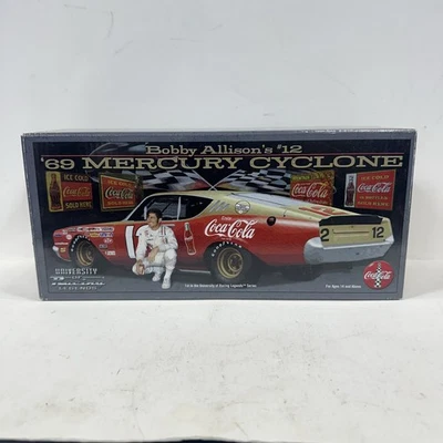 1969 1/24 BOBBY ALLISON #12 COKE 69 MERCURY CYCLONE UNIVERSITY OF RACING 1:24 - Image 1 of 4