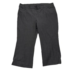 Lane Bryant Womens Pants Trousers Dress Tartan plaid Size 24p petite Gray Career - Picture 1 of 5
