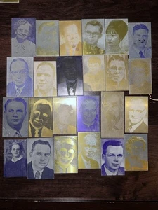 Lote obituario de 24 bloques/placas de fotos de periódicos vintage con impresión de metal (A) - Imagen 1 de 5