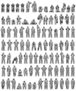 ION Models J700-002 1/700 IMPERIAL JAPANESE NAVY CARRIER PERSONEL PILOTS - Picture 1 of 1