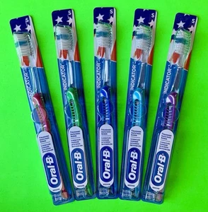 Lot of 5 Oral-B INDICATOR Soft Bristles Compact Head Adult Manual Toothbrushes - Picture 1 of 9