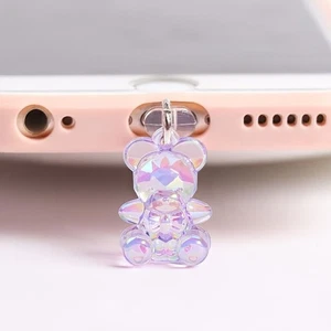 Acrylic Bear Dust Plug Cute Dust Protection Stopper for Phone/Type C - Photo 1 sur 10