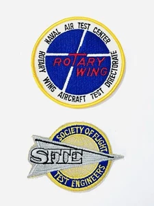 Naval Air Test Center Rotary Wing & Society Of Flight Test Engineers Patches - Picture 1 of 2